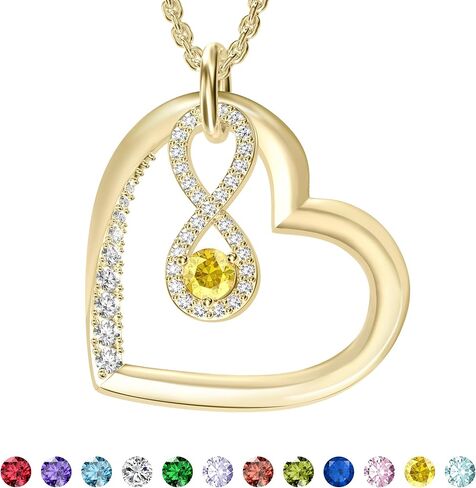 Amourajewels جوهرة القلائد للنساء 925 الفضة الاسترليني 18K الذهب الذكرى السنوية عيد ميلاد المرأة هدية عيد للزوجة صديقة أمي in Kuwait