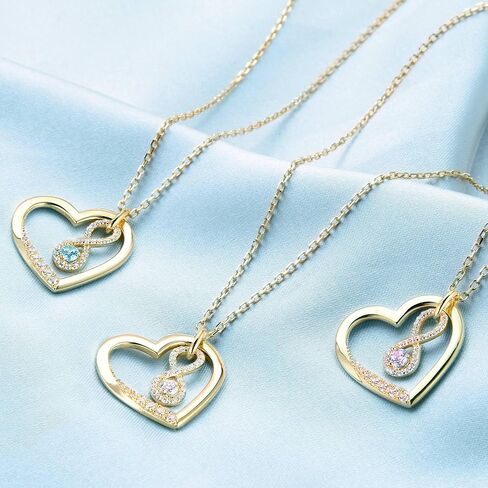 Amourajewels جوهرة القلائد للنساء 925 الفضة الاسترليني 18K الذهب الذكرى السنوية عيد ميلاد المرأة هدية عيد للزوجة صديقة أمي in Kuwait