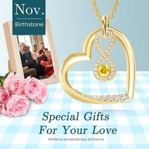 Amourajewels جوهرة القلائد للنساء 925 الفضة الاسترليني 18K الذهب الذكرى السنوية عيد ميلاد المرأة هدية عيد للزوجة صديقة أمي in Kuwait