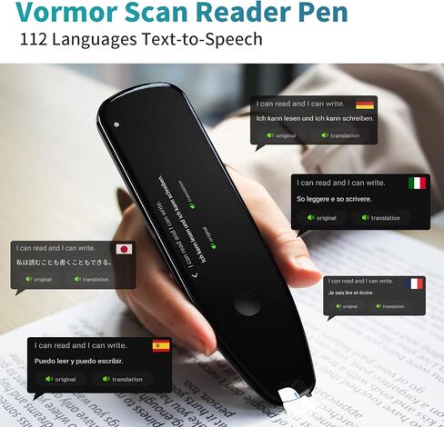 Adelagnes Reader Scanner Pen Dictionary Language Translator Device Real Time Support 112 Languages Voice Translator Text to Speech OCR/WiFi Translator Suitable for Meetings Travel Learning in Saudi Arabia