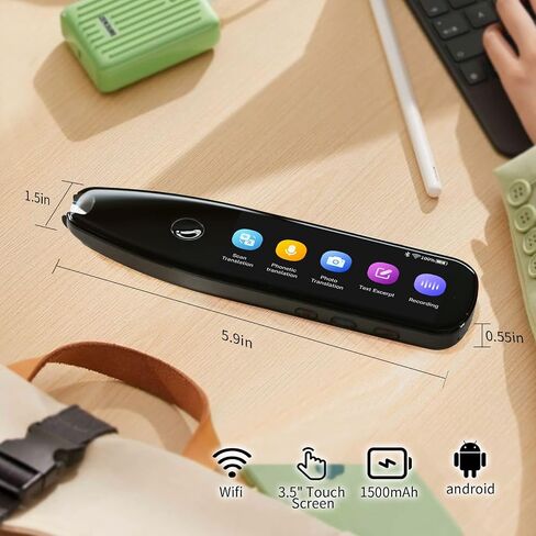 Adelagnes Reader Scanner Pen Dictionary Language Translator Device Real Time Support 112 Languages Voice Translator Text to Speech OCR/WiFi Translator Suitable for Meetings Travel Learning in Saudi Arabia