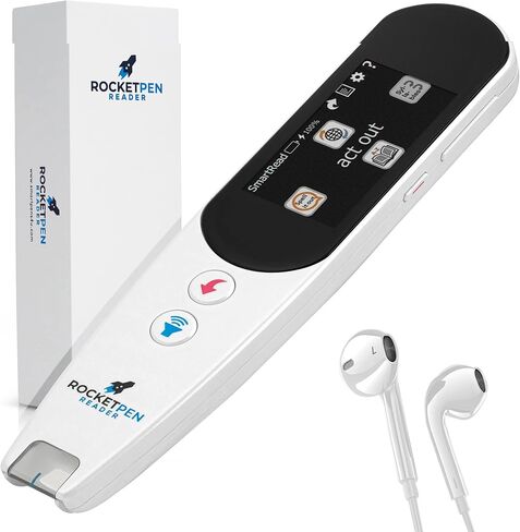 Rocket Pen Scanning Pen Reading Tutor- Extensive Learn to Read Features, Plus Reads Text Aloud. Scans Both Print and Onscreen. No PC Needed, Completely Self-Contained. in Saudi Arabia