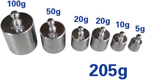 أوزان معايرة GDFYMI، مجموعة وزن معايرة 205 جرام، فولاذ دقيق مع ملاقط لتوازن ميزان المجوهرات الرقمي 5 جرام 10 جرام 2 × 20 جرام 50 جرام 100 جرام (6 قطع) in Kuwait