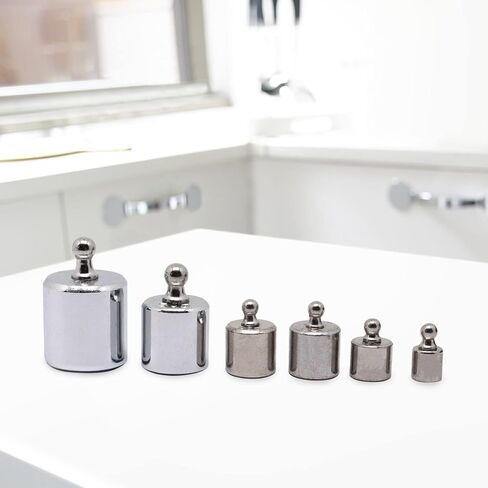 أوزان معايرة GDFYMI، مجموعة وزن معايرة 205 جرام، فولاذ دقيق مع ملاقط لتوازن ميزان المجوهرات الرقمي 5 جرام 10 جرام 2 × 20 جرام 50 جرام 100 جرام (6 قطع) in Kuwait