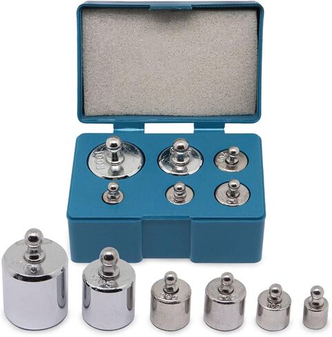 أوزان معايرة GDFYMI، مجموعة وزن معايرة 205 جرام، فولاذ دقيق مع ملاقط لتوازن ميزان المجوهرات الرقمي 5 جرام 10 جرام 2 × 20 جرام 50 جرام 100 جرام (6 قطع) in Kuwait