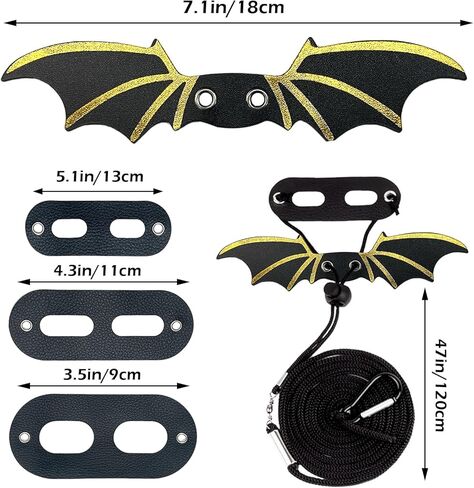 حزام ومقود التنين الملتحي قابلان للتعديل (S، M، L، 3 عبوات) - مقود سحلية الزواحف من الجلد الناعم للبرمائيات والحيوانات الأليفة الصغيرة الأخرى in Kuwait