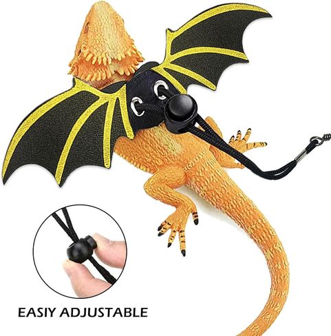 حزام ومقود التنين الملتحي قابلان للتعديل (S، M، L، 3 عبوات) - مقود سحلية الزواحف من الجلد الناعم للبرمائيات والحيوانات الأليفة الصغيرة الأخرى in Kuwait