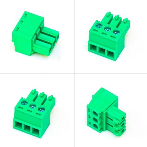 Tcenofoxy 10 PCS 3.81mm 3 Pin Phoenix Type Connector Green PCB Screw Terminal Block Pole, 10PCS in Saudi Arabia