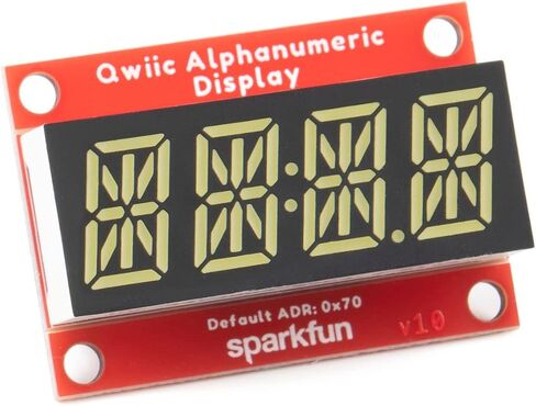 SparkFun Qwiic Alphanumeric Display - White - 14-Segment Alphanumeric Display No Soldering Required 128 Patterns Maximum Display Segment Numbers 2X Wall mounting Points in Saudi Arabia