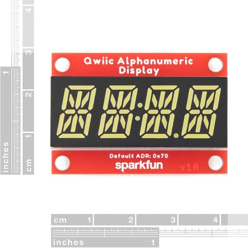 SparkFun Qwiic Alphanumeric Display - White - 14-Segment Alphanumeric Display No Soldering Required 128 Patterns Maximum Display Segment Numbers 2X Wall mounting Points in Saudi Arabia