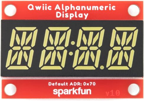 SparkFun Qwiic Alphanumeric Display - White - 14-Segment Alphanumeric Display No Soldering Required 128 Patterns Maximum Display Segment Numbers 2X Wall mounting Points in Saudi Arabia