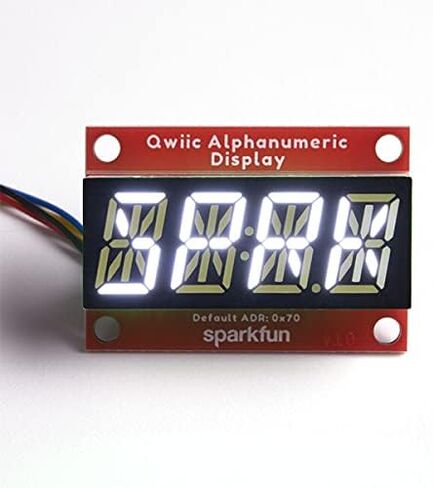 SparkFun Qwiic Alphanumeric Display - White - 14-Segment Alphanumeric Display No Soldering Required 128 Patterns Maximum Display Segment Numbers 2X Wall mounting Points in Saudi Arabia