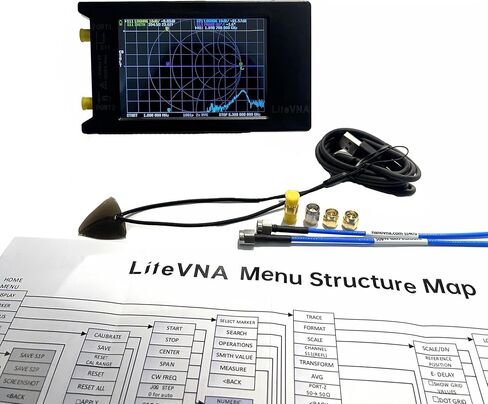 محلل LiteVNA-64 VNA، محلل شبكة ناقل محمول، محلل هوائي 50 كيلو هرتز - 6.3 جيجا هرتز، شاشة LCD مقاس 4 بوصات، الإصدار 0.3.1، الترقية من NanoVNA، نقاط مسح أسرع وأكثر in Kuwait
