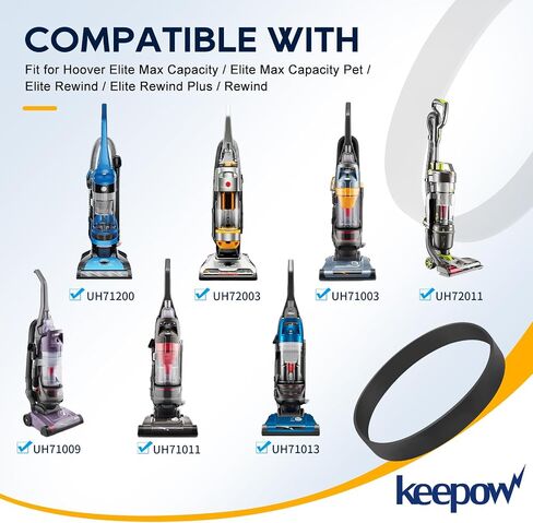 KEEPOW Replacement Belts for Hoover Vacuum Elite Rewind Plus UH71200, UH71012, UH71013, UH71003, UH71011, UH71009, UH72003, UH72011, Replace Part 562932001 (2 Pack) in Saudi Arabia