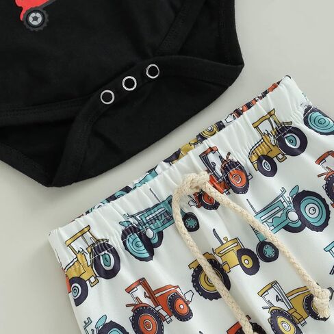 Baby Layette Set Infant Boy Farm Animals Bodysuit Clothes Letter Romper+Pants Newborn Coming Home Outfit with Hat in Kuwait