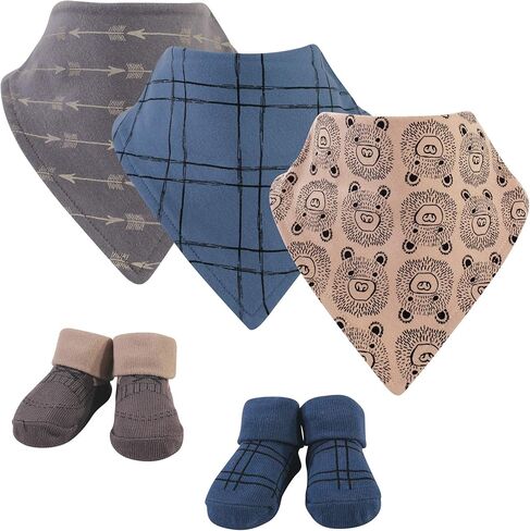 Hudson Baby Unisex BabyCotton Bib and Sock Set in Saudi Arabia