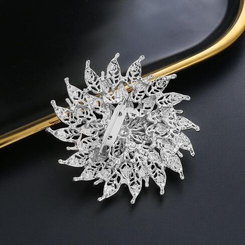 MEEDOZ Crystal Rhinestone Flower Brooch Pin Set for Women DIY Bridal Wedding Party Bouquet Kit in Kuwait