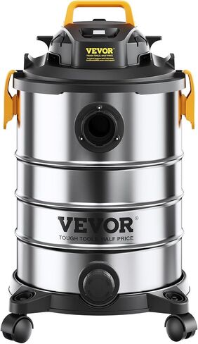 VEVOR مكنسة كهربائية للمتجر الرطب والجاف من الفولاذ المقاوم للصدأ، سعة 8 جالون 6 ذروة HP رطب/جاف، شفط قوي مع وظيفة منفاخ مع فوهة شق 2 في 1، متجر صغير مثالي لحطام السجاد، وشعر الحيوانات الأليفة in Saudi Arabia