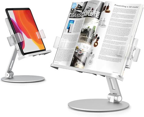 حامل كتب SupeDesk للقراءة، حامل عرض الكتب، حامل كتب، دوران 360 درجة، ارتفاع وزاوية قابلة للتعديل، للكتب النصية، حامل كتب الطبخ، الكمبيوتر اللوحي، كيندل، القراءة، الدراسة، الطبخ in Kuwait