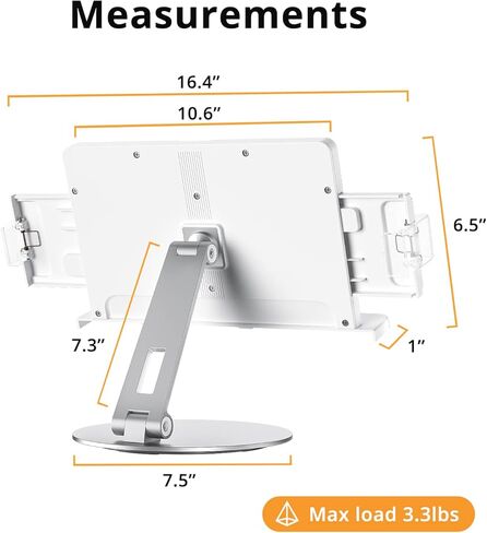 حامل كتب SupeDesk للقراءة، حامل عرض الكتب، حامل كتب، دوران 360 درجة، ارتفاع وزاوية قابلة للتعديل، للكتب النصية، حامل كتب الطبخ، الكمبيوتر اللوحي، كيندل، القراءة، الدراسة، الطبخ in Kuwait