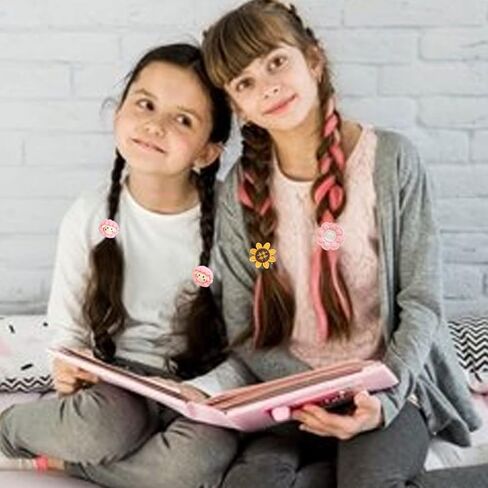 ربطات شعر FZBNSRKO اللطيفة للفتيات، 30 قطعة من ربطات الشعر المرنة للفتيات الكرتونية، مجموعة ملونة غير قابلة للانزلاق، دبابيس شعر على شكل زهرة وفاكهة وحيوان قوس قزح، شريط مطاطي ناعم للفتيات الصغيرات (نمط عشوائي) in Kuwait