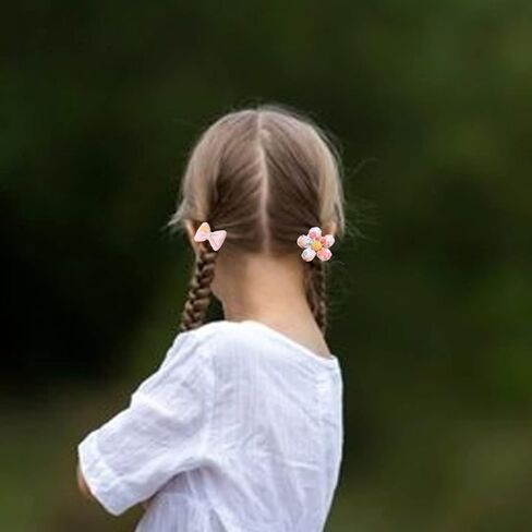 ربطات شعر FZBNSRKO اللطيفة للفتيات، 30 قطعة من ربطات الشعر المرنة للفتيات الكرتونية، مجموعة ملونة غير قابلة للانزلاق، دبابيس شعر على شكل زهرة وفاكهة وحيوان قوس قزح، شريط مطاطي ناعم للفتيات الصغيرات (نمط عشوائي) in Kuwait