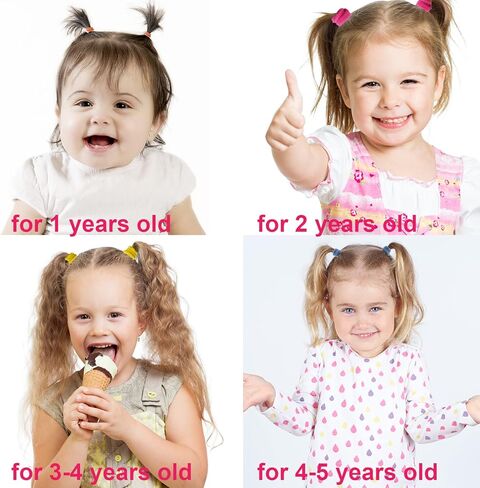 400Pcs Baby Toddler Hair Ties, Hair Ties For Girls Cute Colorful Elastic Hair Rubber Bands Hair Accessories (Color 03) in Kuwait