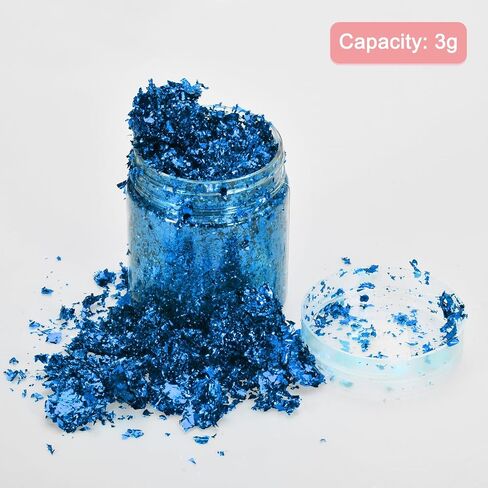 رقائق رقائق ذهبية من uxcell للراتنج، رقائق رقائق معدنية 3 جرام، رقائق رقائق ذهبية مقلدة أوراق معدنية لفن الأظافر، فن الراتنج، الحرف اليدوية، الرسم، الشموع وصناعة المجوهرات، أسود in Saudi Arabia