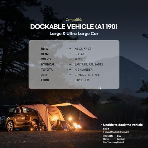 خيام IDOOGEN SUV للتخييم، خيمة باب خلفي مقاومة للماء مع مظلة للظل، خيام جانبية محمولة للسيارة مع 3 أبواب و2 نوافذ شبكية، خيمة هاتشباك لسيارات الدفع الرباعي MPV Van، كبيرة (75 بوصة) in Kuwait