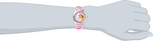 Disney Kids' W001039 Belle Glitz Stainless Steel Printed Strap Watch in Saudi Arabia