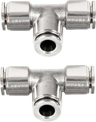 21838 Air Line Air Bag T-Fitting 1/4 ″ Tube Union Tee Push-to-Connect Fitting (PTC)، حزمة من 2 in Kuwait