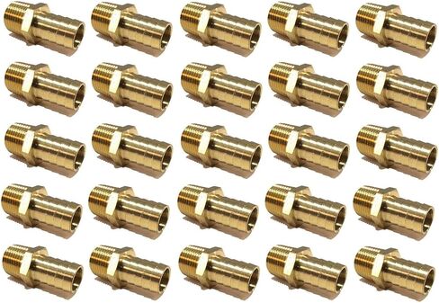 EDGE INDUSTRIAL 5/8" Hose ID to 1/2" Male NPT MNPT Straight Brass Fitting Fuel/AIR/Water/Oil/Gas/WOG in Saudi Arabia