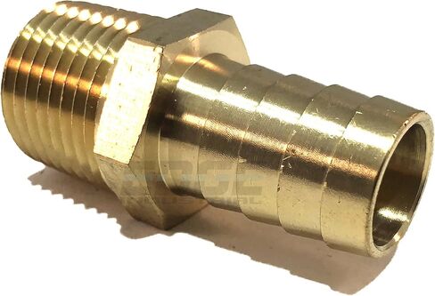EDGE INDUSTRIAL 5/8" Hose ID to 1/2" Male NPT MNPT Straight Brass Fitting Fuel/AIR/Water/Oil/Gas/WOG in Saudi Arabia