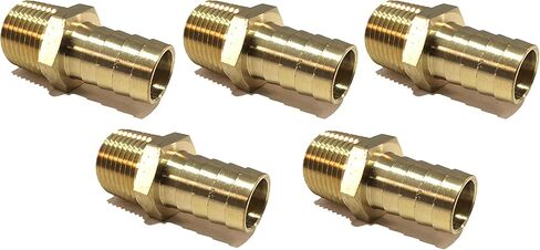 EDGE INDUSTRIAL 5/8" Hose ID to 1/2" Male NPT MNPT Straight Brass Fitting Fuel/AIR/Water/Oil/Gas/WOG in Saudi Arabia