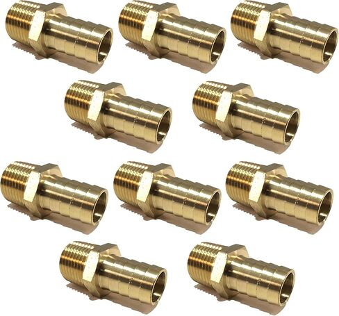 EDGE INDUSTRIAL 5/8" Hose ID to 1/2" Male NPT MNPT Straight Brass Fitting Fuel/AIR/Water/Oil/Gas/WOG in Saudi Arabia