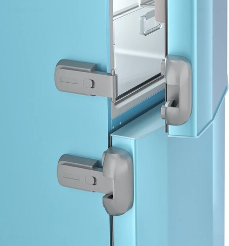 NiHome Child Proof Refrigerator Fridge Freezer Door Lock 2-Pack for Kids Safety, Child Proof Doorknob for Max 1" (25mm) Sealing Strip for Toddlers and Kids, No Tools or Drilling Need (Grey) in Saudi Arabia