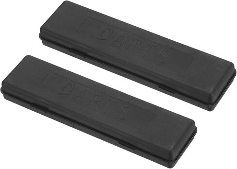 صندوق تخزين رمي السهام من النايلون من M METERXITY مكون من قطعتين - حامل صناديق تنظيم رمي السهام المتين يوضع على واقي رمي السهام، (أسود) in Kuwait