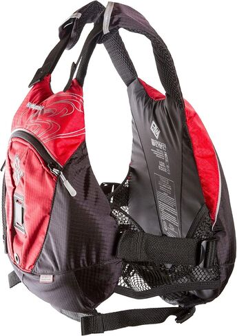 سترة نجاة PFD للبالغين من Stohlquist Edge - أحمر، مقاس XX-Large - سهل ضبط Whitewater PFD، إسفنج PVC قابل للطفو فائق النعومة وذو قدرة عالية على الحركة، مقاس متدرج منخفض لجميع المجدفين in Kuwait