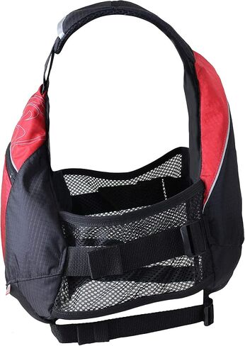 سترة نجاة PFD للبالغين من Stohlquist Edge - أحمر، مقاس XX-Large - سهل ضبط Whitewater PFD، إسفنج PVC قابل للطفو فائق النعومة وذو قدرة عالية على الحركة، مقاس متدرج منخفض لجميع المجدفين in Kuwait