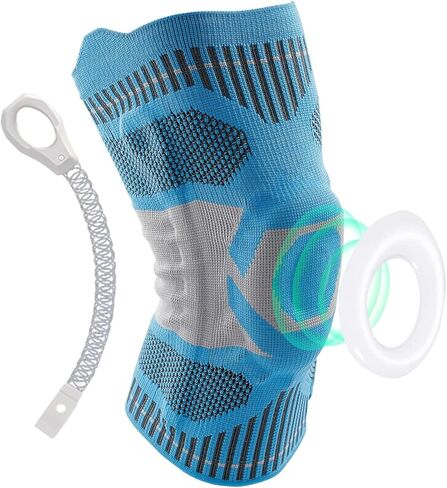DiiKoo Knee Brace with Side Stabilizers, Knee Compression Sleeve for Knee Pain with Patella Gel Pads, Medical Grade Knee Pad Protector for Running in Saudi Arabia