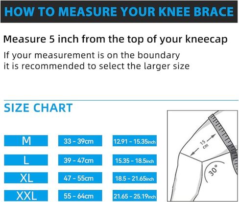 DiiKoo Knee Brace with Side Stabilizers, Knee Compression Sleeve for Knee Pain with Patella Gel Pads, Medical Grade Knee Pad Protector for Running in Saudi Arabia