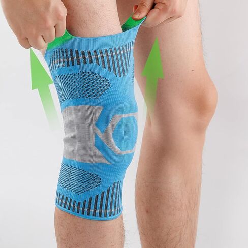 DiiKoo Knee Brace with Side Stabilizers, Knee Compression Sleeve for Knee Pain with Patella Gel Pads, Medical Grade Knee Pad Protector for Running in Saudi Arabia