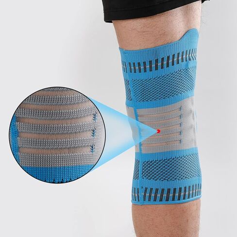 DiiKoo Knee Brace with Side Stabilizers, Knee Compression Sleeve for Knee Pain with Patella Gel Pads, Medical Grade Knee Pad Protector for Running in Saudi Arabia