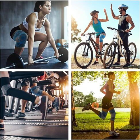 DiiKoo Knee Brace with Side Stabilizers, Knee Compression Sleeve for Knee Pain with Patella Gel Pads, Medical Grade Knee Pad Protector for Running in Saudi Arabia
