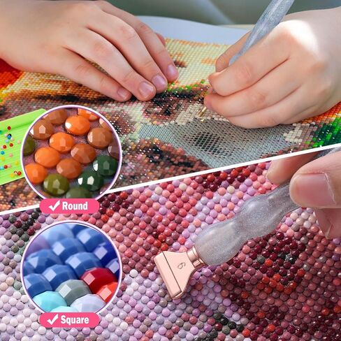 NIBESSER 21Pcs Diamond Art Painting Pen Kit 3pcs Diamond Art Pens 12 Pcs Metal Screw Thread Tips 5D Resin Painting Tools Accessories Multi Placer Tips for DIY Handmade(Rainbow) in Saudi Arabia