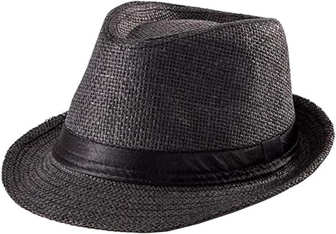 SILVERFEVER Fedora Hats Mens Women Sun Beach Derby Panama Summer Hats Gangster Cuban Jazz in Saudi Arabia