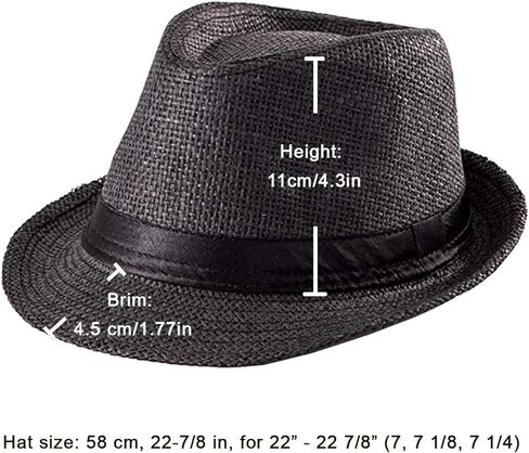 SILVERFEVER Fedora Hats Mens Women Sun Beach Derby Panama Summer Hats Gangster Cuban Jazz in Saudi Arabia