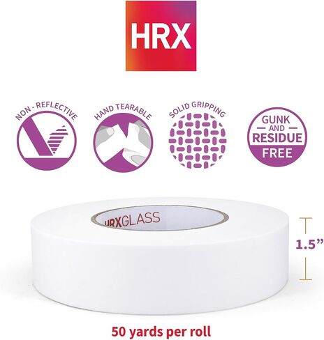 HRX Gaffer Tape - 1.5 Inch x 50 Yards - Waterproof, Residue-Free, Strong Adhesive, Easy Tear - Professional-Grade Multipurpose Tape for Events, Stage, DIY Projects, Cable Management - Black - 1 Roll in Saudi Arabia