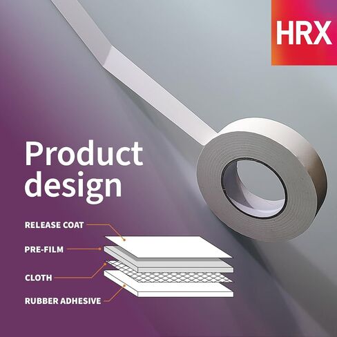 HRX Gaffer Tape - 1.5 Inch x 50 Yards - Waterproof, Residue-Free, Strong Adhesive, Easy Tear - Professional-Grade Multipurpose Tape for Events, Stage, DIY Projects, Cable Management - Black - 1 Roll in Saudi Arabia