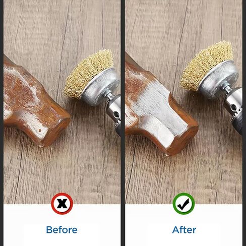 7 قطع من فرشاة أسلاك الفولاذ الكربوني، مجموعة فرش سلك الحفر، فرشاة كأس سلكية 1/4 بوصة، فرشاة سلك حفر من الفولاذ الكربوني الخشن لإزالة الصدأ وسطح الفرك والتآكل والطلاء in Kuwait